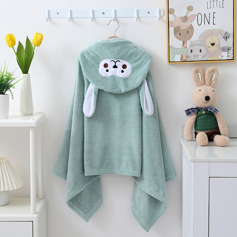儿童浴巾斗篷