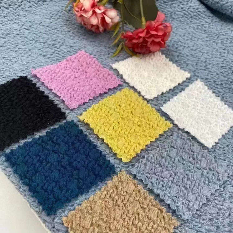 装饰布连衣裙家居服内衣吊带衫泳衣针织弹力圆点提花开衫布料