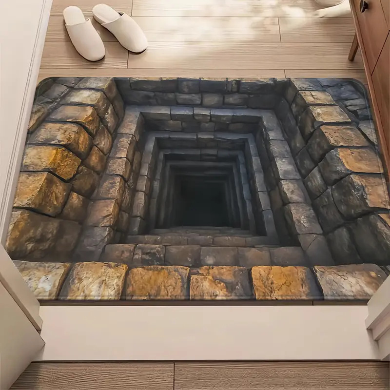 跨境陷阱3D立体视觉软硅藻泥地垫亚马逊浴室地垫吸水速干防滑垫|undefined