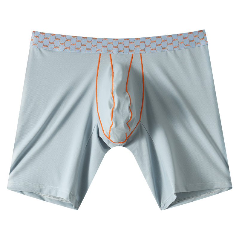 アマゾンの男性の5分のズボンは色の下着の氷の糸の中で腰の通気性の男性の足の平角の下着の大きいサイズにぶつかります。