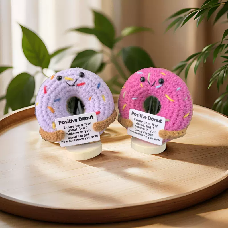 亚马逊跨境爆款针织玩偶正能量创意礼品送朋友钩针礼物玩偶送朋友