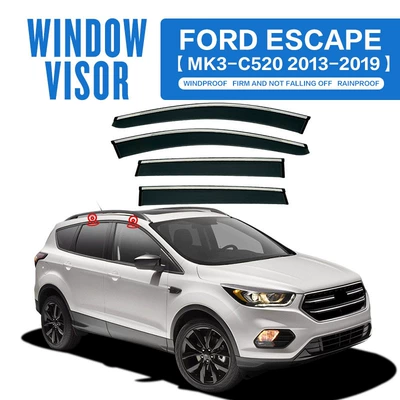 Rain shield – Ford Escape - standard-packing-without-logo-escape-mk3-c520-2013-2019-with-bright-strips-rain-shield