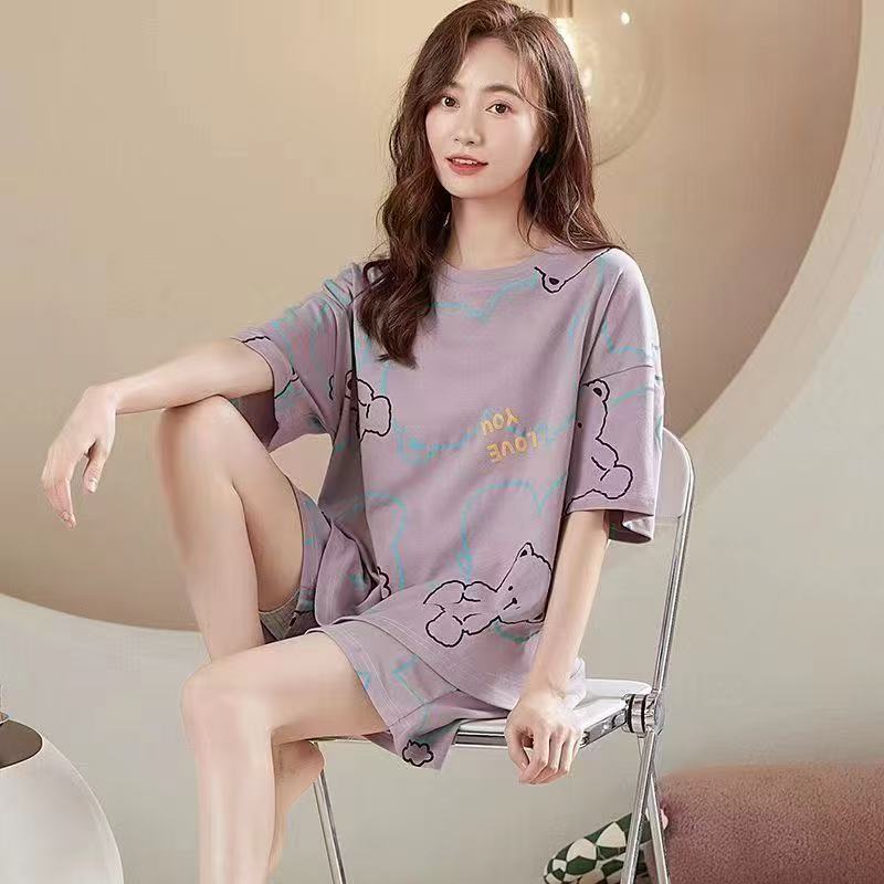 보라색과 파란색으로 칠해진 곰-짧은/OK