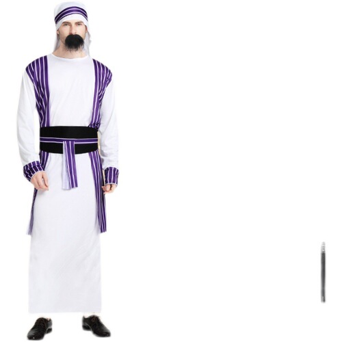 Halloween Arabic Adult Costume for Men and Women, Cosplay Masquerade Ball, Middle Eastern Dubai Robes, Shepherd Outfits