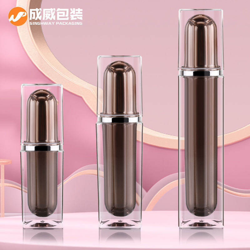 15ml30ml亚克力方形乳液瓶水晶四方精华液瓶包材洁面乳瓶喷雾瓶子