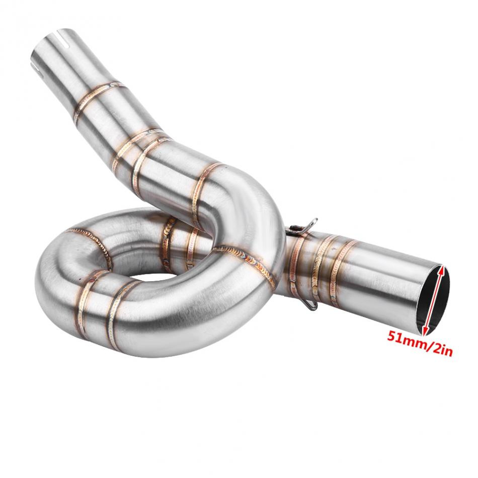 Modified Benelli Huanglong 300 Exhaust Pipe Middle Section Suitable for Benelli Bn302/Tnt300 51mm Interface