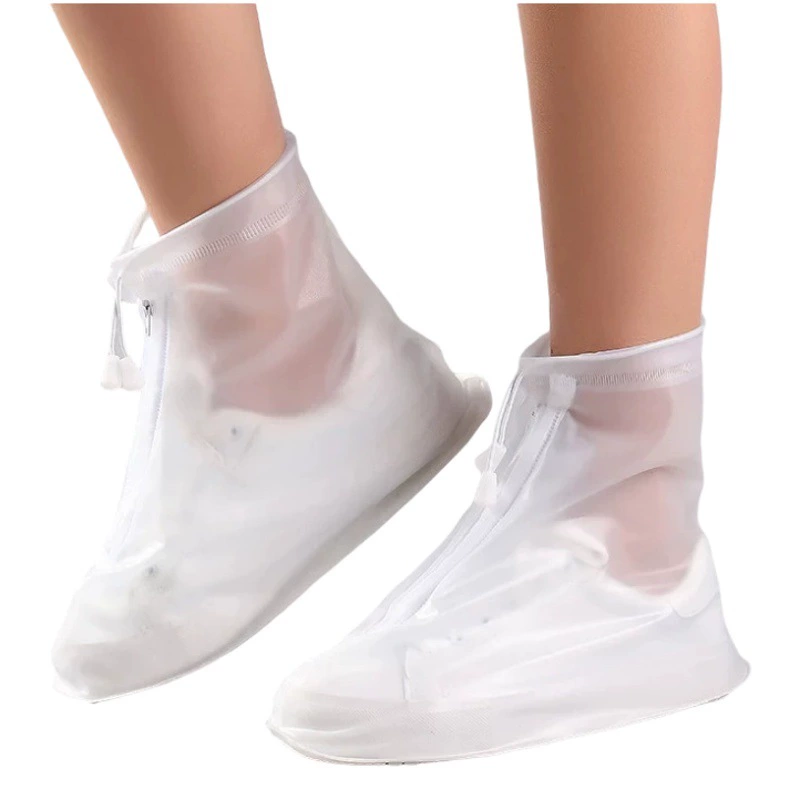 Водонепроницаемый бахилы молнии утолщенный дождевик ПВХ бахилы средний цилиндр путешествия нескользящие и износостойкие дождевые бахилы оптом