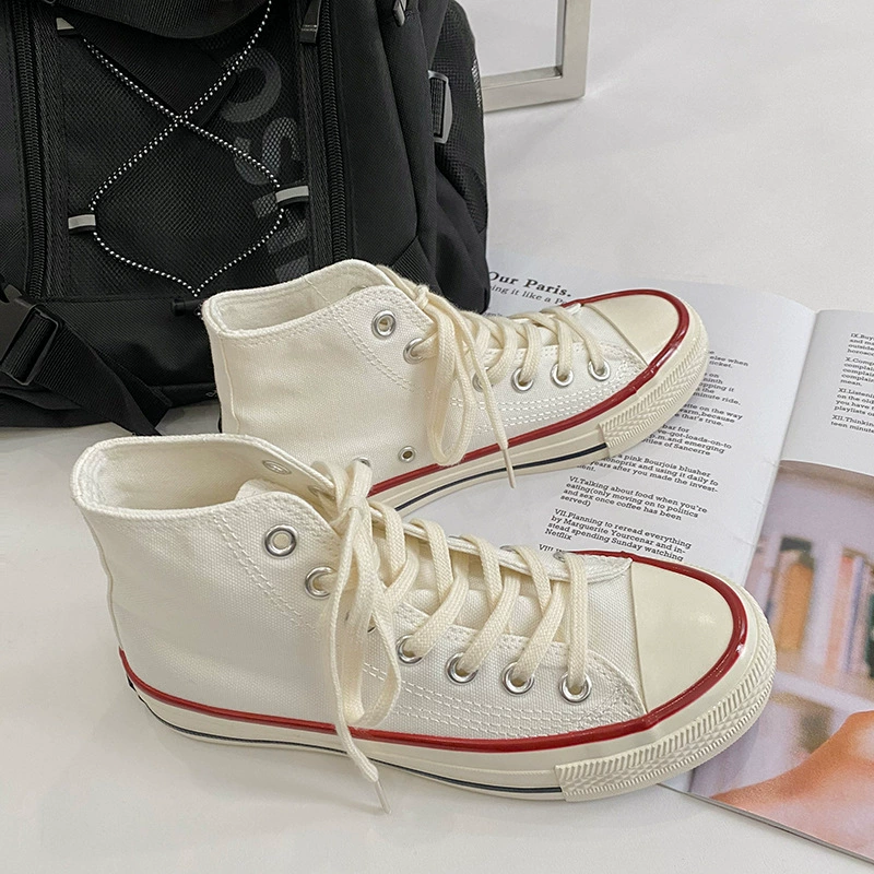 Канвасовые кроссовки высокие (Canvas High-Top Sneakers), корейский стиль, классика повседневная, размеры EU 35–44