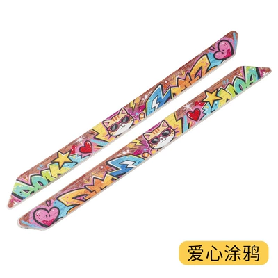 Cross-Border Best-Selling Car Front and Qapı və bamper qoruyucu zolaqlar - d-25-anti-collision-gluelove-graffiti-heat-sealed-baglabel-2-pieces