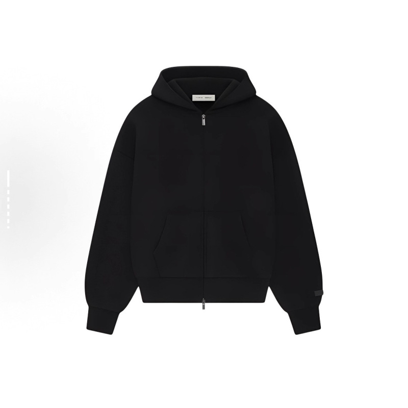 Essentials Jacket Unisex Loose Fit Hooded Drop Shoulder Zip-Up Short Sweatshirt Loose Style Essentials Jacket Unisex Loose Fit Hooded Drop Shoulder Zip-Up Short Sweatshirt Loose Style