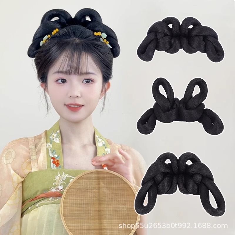 Hanfu Wig Bun Ancient Style Wig Hair Pad Hair Bun Integrated Ancient Costume Ming Dynasty Wig Hair Accessory Style