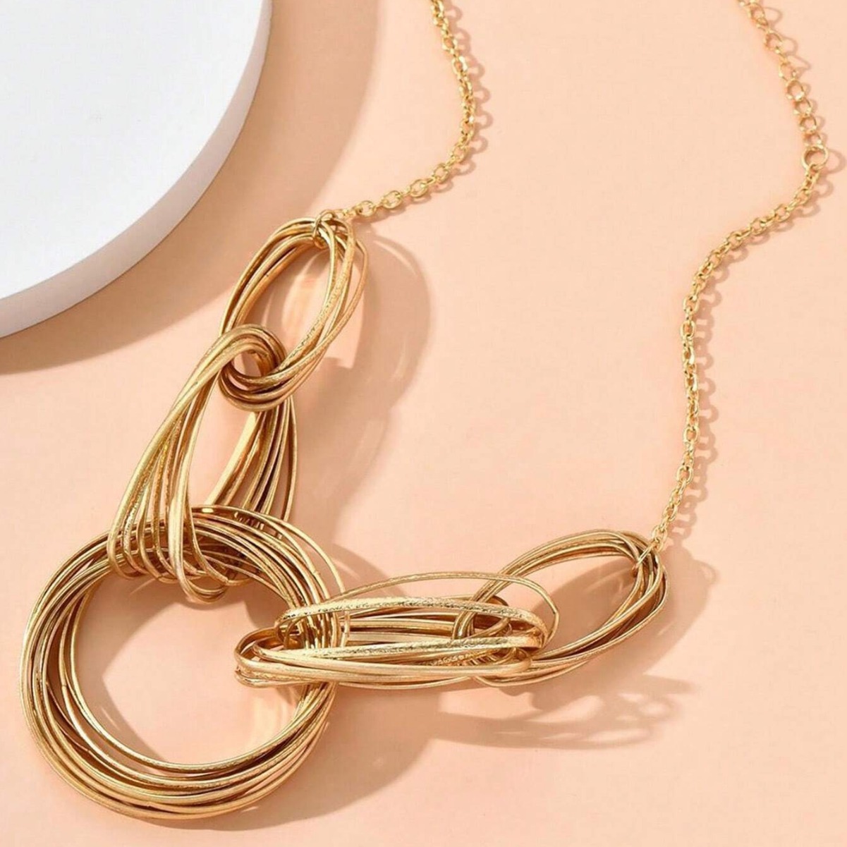All Seasons Season Women's Gender Exaggerated Punk Geometric Iron Cable Chain Pendant Necklaces Wholesale