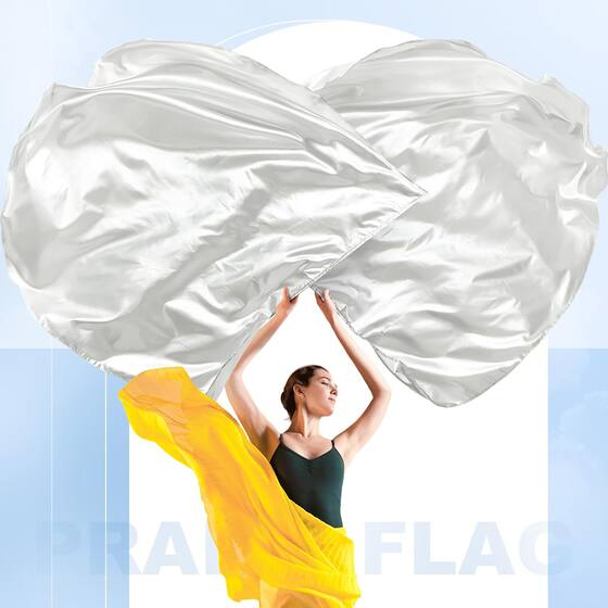 Belly Dance Double Flag Games Opening Ceremony Flag Table Performance Props Dance Half-circle Flag Praise Flag Worship Flag