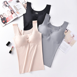 Safe Generation Long Wide Shoulder Seamless Wireless Sleeping Yoga Push-Up Shockproof Sports Vest Bra Underwear for Women