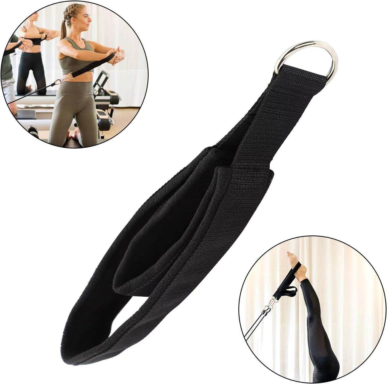 Cross-Border In-Stock Double-Ring Yoga Pilates Ankle Strap Wristband Bracelet Shoulder Strap Auxiliary Equipment Sports Fitness Accessories
