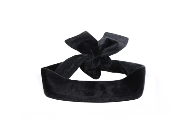 Plush long eye mask black
