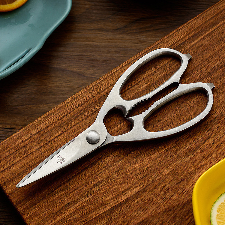 Stainless steel kitchen food scissors, home-use powerful chicken bone scissors, all-steel multi-functional fish bone scissors, tool wholesale