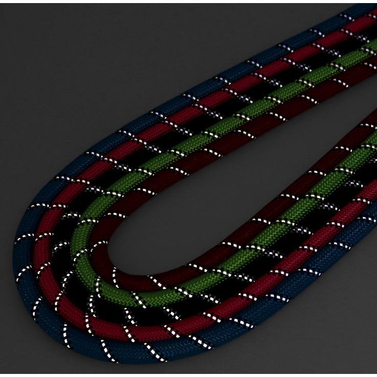 Noche alargada correa de perro reflectante mango de espuma EVA correa de perro comida para perros perro cuerda para caminar suministros para mascotas 1,5 m