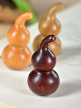 小叶紫檀绿檀木雕葫芦男文玩福禄实木随身把玩件小摆件吊坠手把件