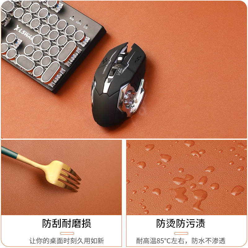 コルクマットマウスパッド超大型オフィスコンピュータ机マットデスクマット革汚れ防水無味両面レザー|undefined