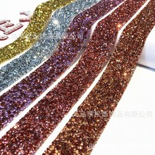 工厂批发环氧背胶水钻钻条 烫图网钻贴钻热熔胶树脂烫钻条