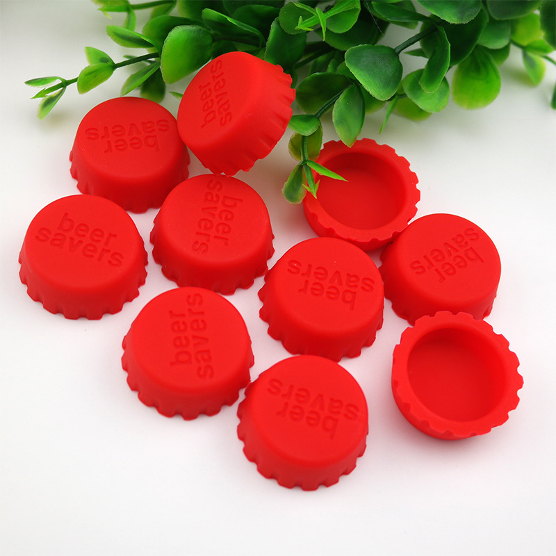 食品级硅胶瓶盖啤酒瓶盖酒瓶塞多色保鲜瓶盖现货供应创意硅胶礼品