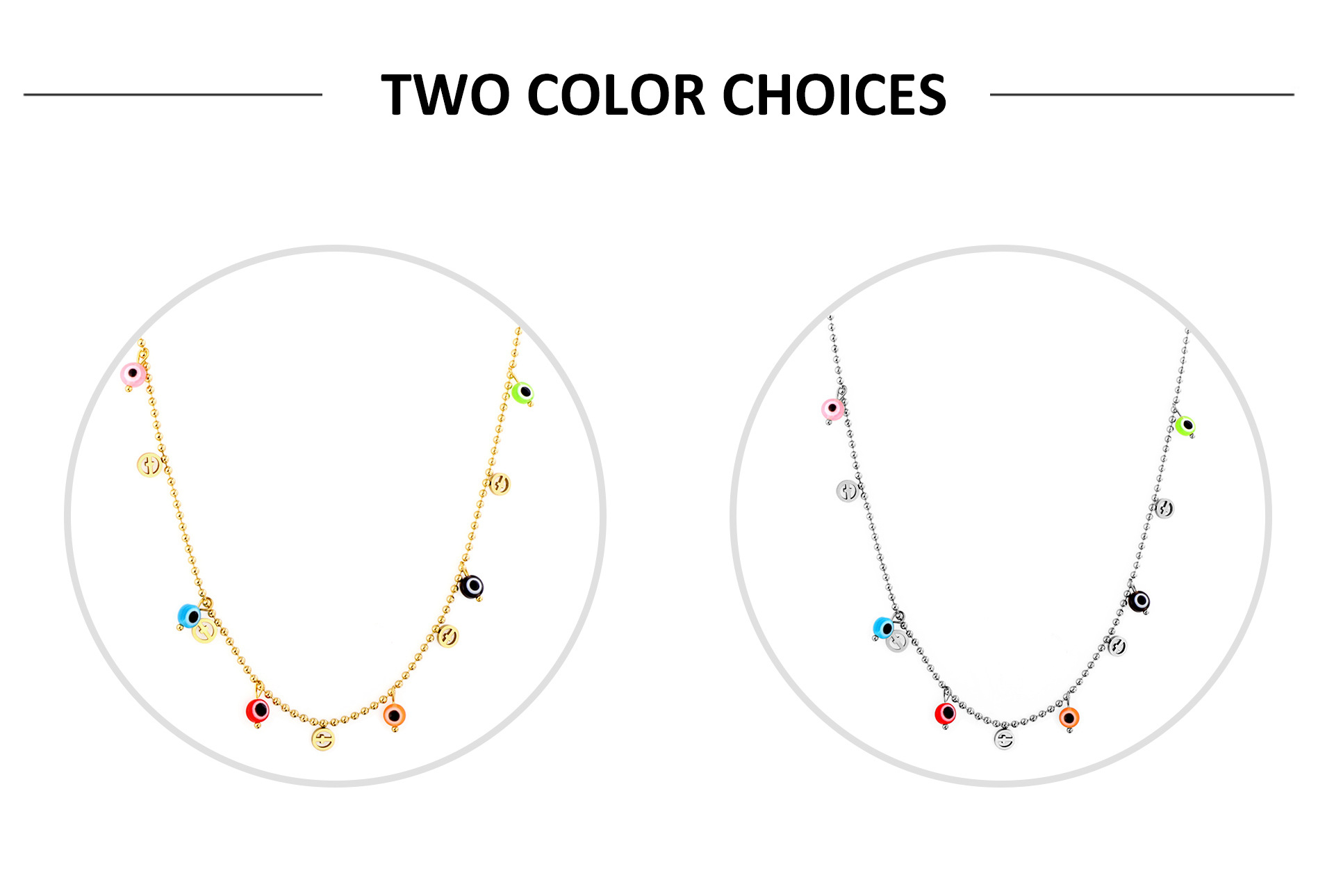 Fashion Devilu0027S Eye Star Stainless Steel Chain Necklace