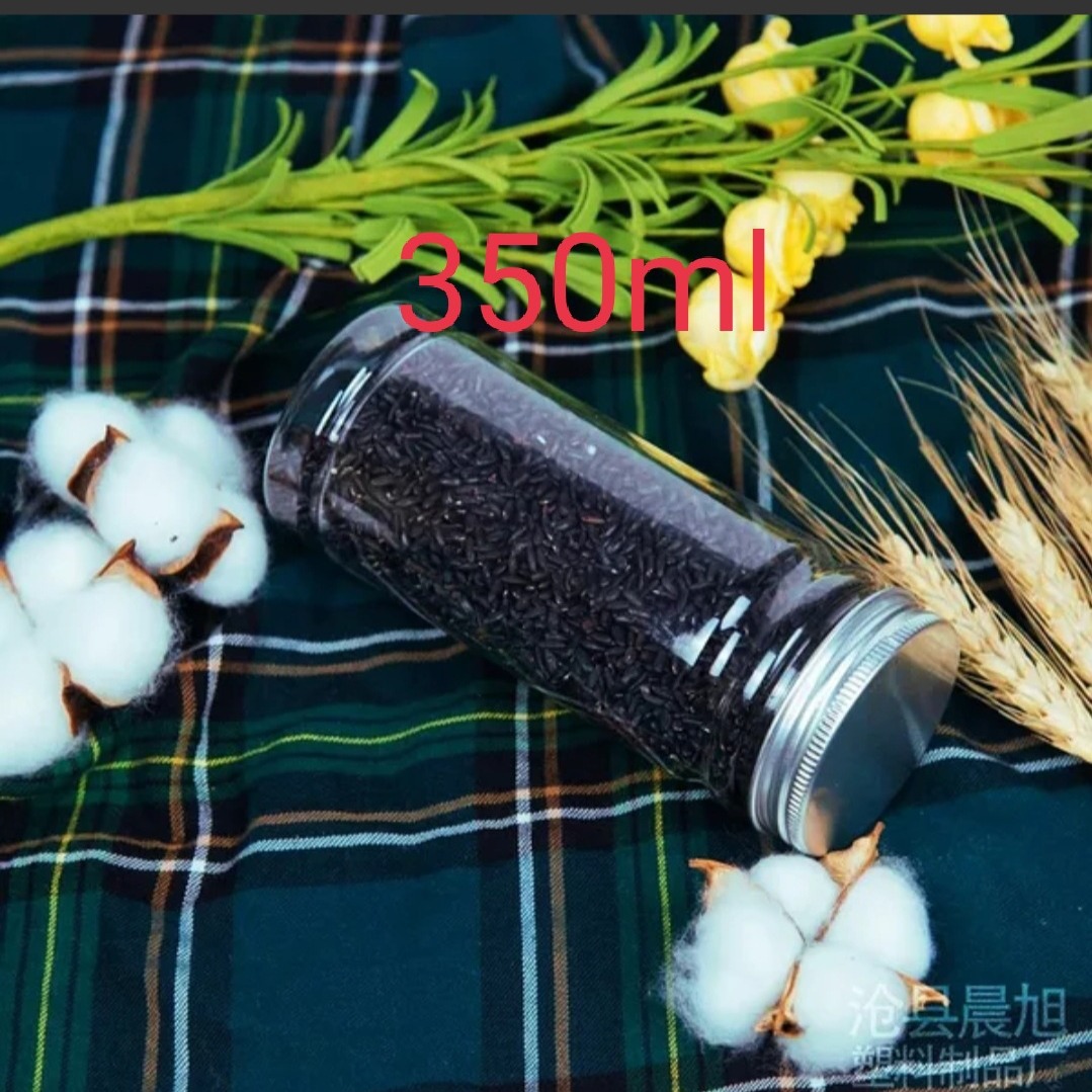 批发60*150透明塑料罐 pet干果食品罐茶叶包装瓶 350ml花茶瓶