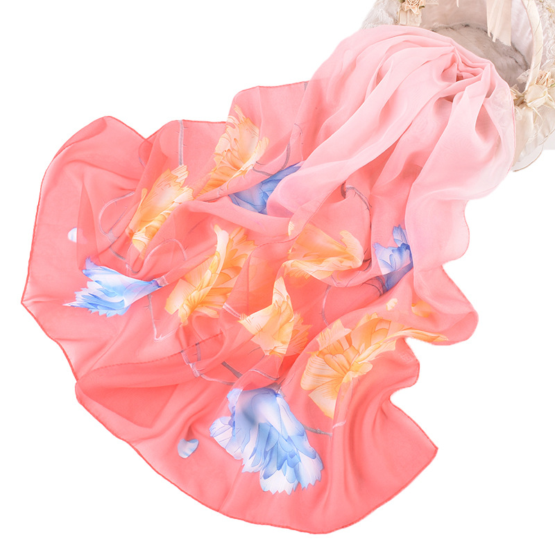 Elegant thin shiffon breathable scarf