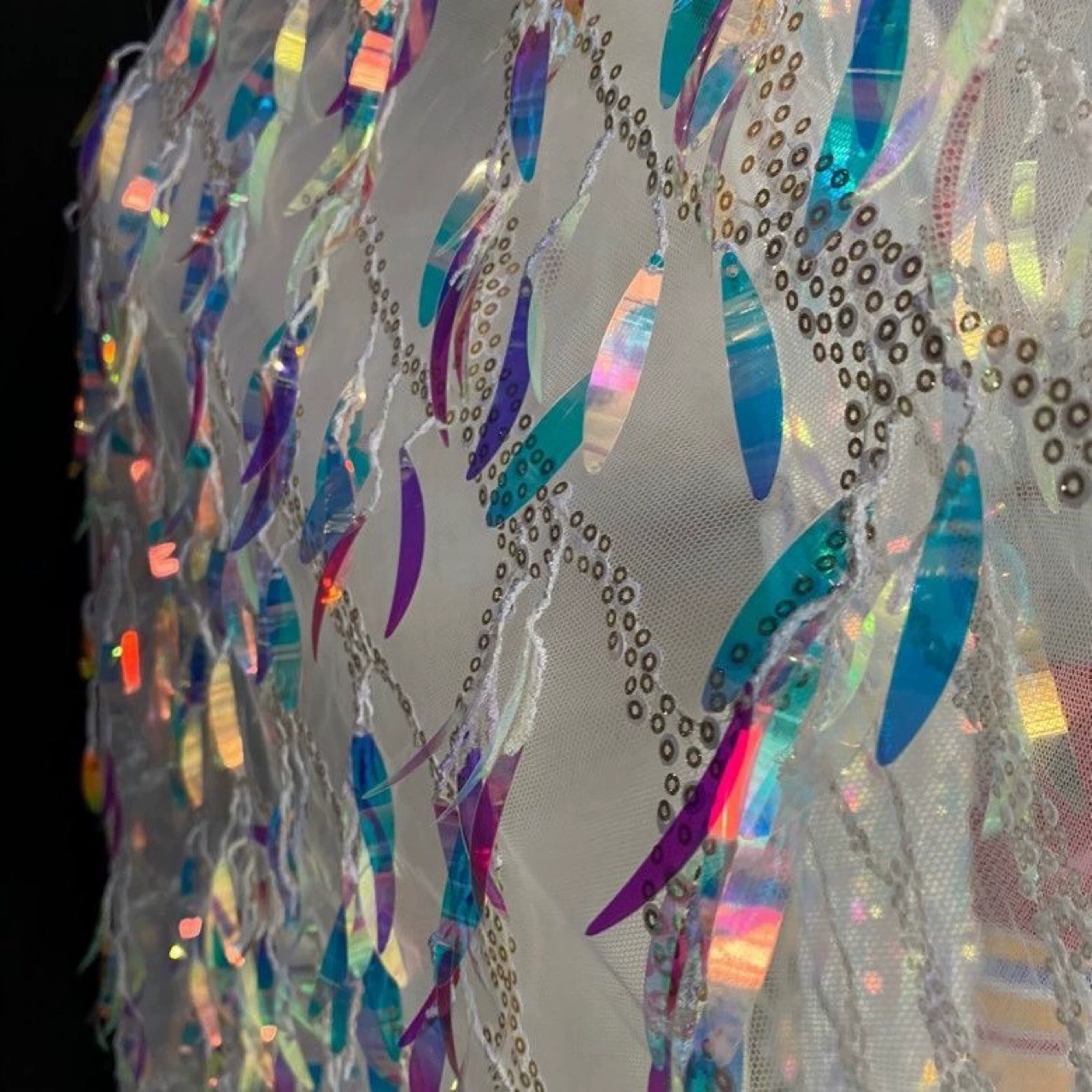 Милайшие ногти sequins, ткань, костюм, черный кружевной улун Да Хонг Пао