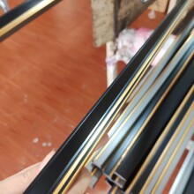 古竹特价ps发泡相框线条轻奢小黑金三角油画边框边实物画外框型材