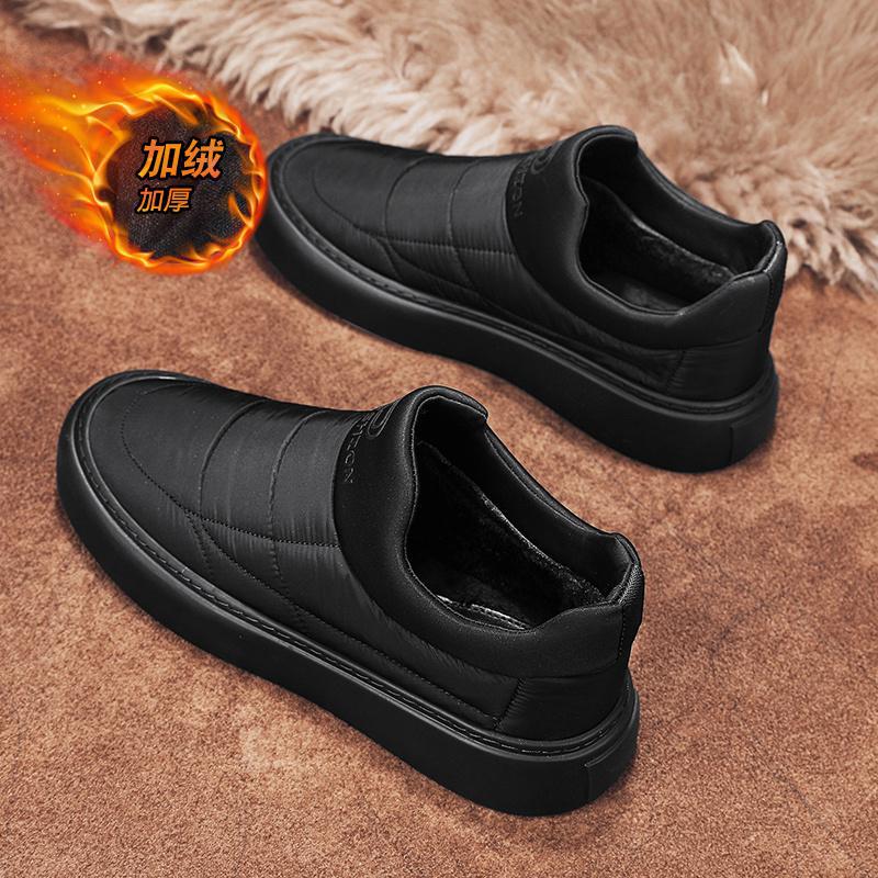 Invierno nuevo estilo más terciopelo engrosamiento suela gruesa zapatos de hombre Northeast zapatos deportivos cálidos moda casual botas de nieve cabello de una pieza