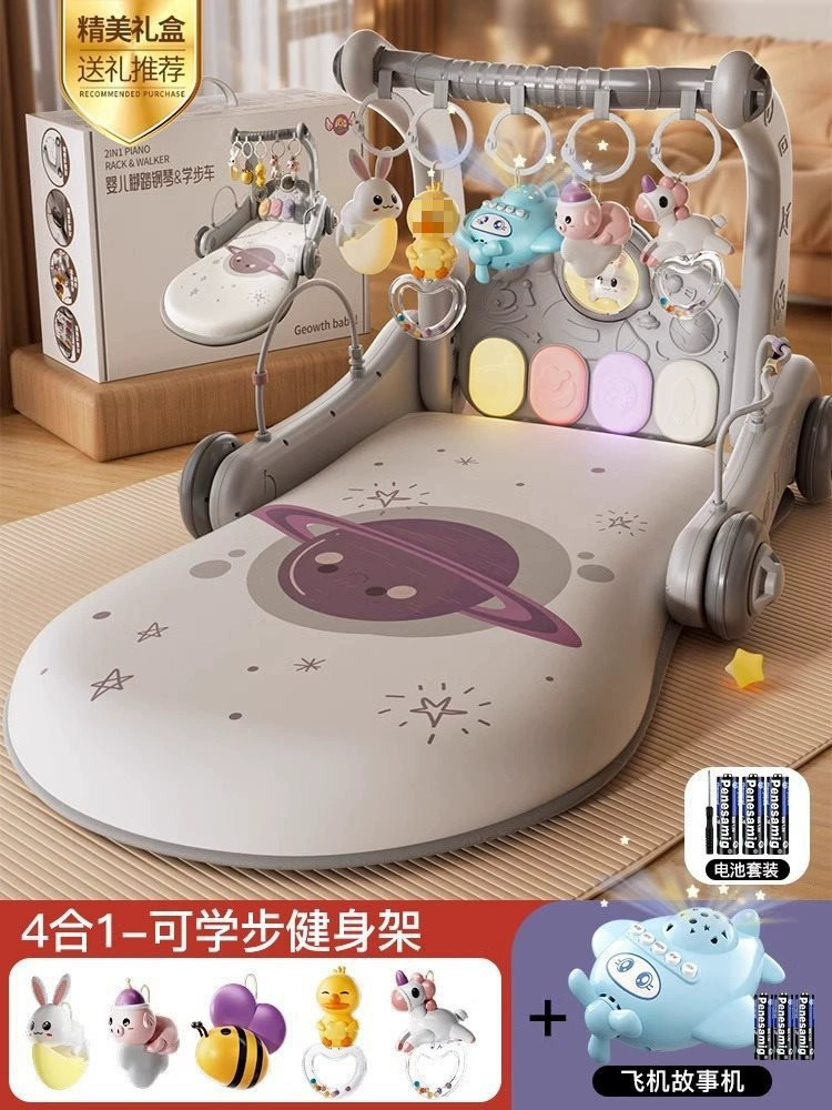 [钢琴3儿宝宝娃哄0岁一6个脚踏1满月婴儿玩具健身架月]