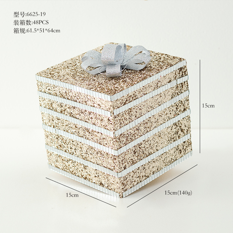 Nuevos productos transfronterizos ins Bola de Navidad de champán de alta gama Paquete de regalo Muletas Bola pintada de forma especial Colgante de decoración navideña