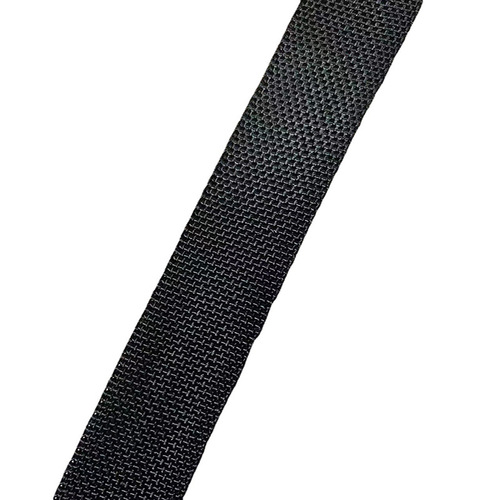 Manufacturer's black thickened American pattern woven strap with beaded plain edge backpack strap with herringbone polypropylene woven band