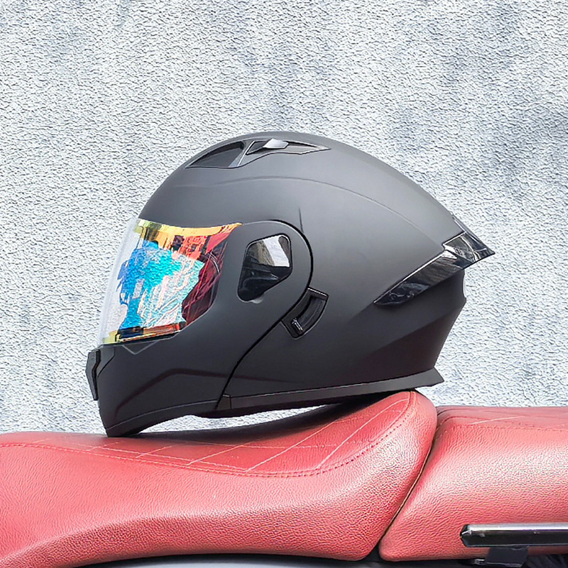 Orz 小型シェルヘルメット オープンフェイスヘルメット オートバイヘルメット オートバイ ダブルレンズ 男女兼用 オールシーズン オートバイ クルーザーヘルメット L|undefined