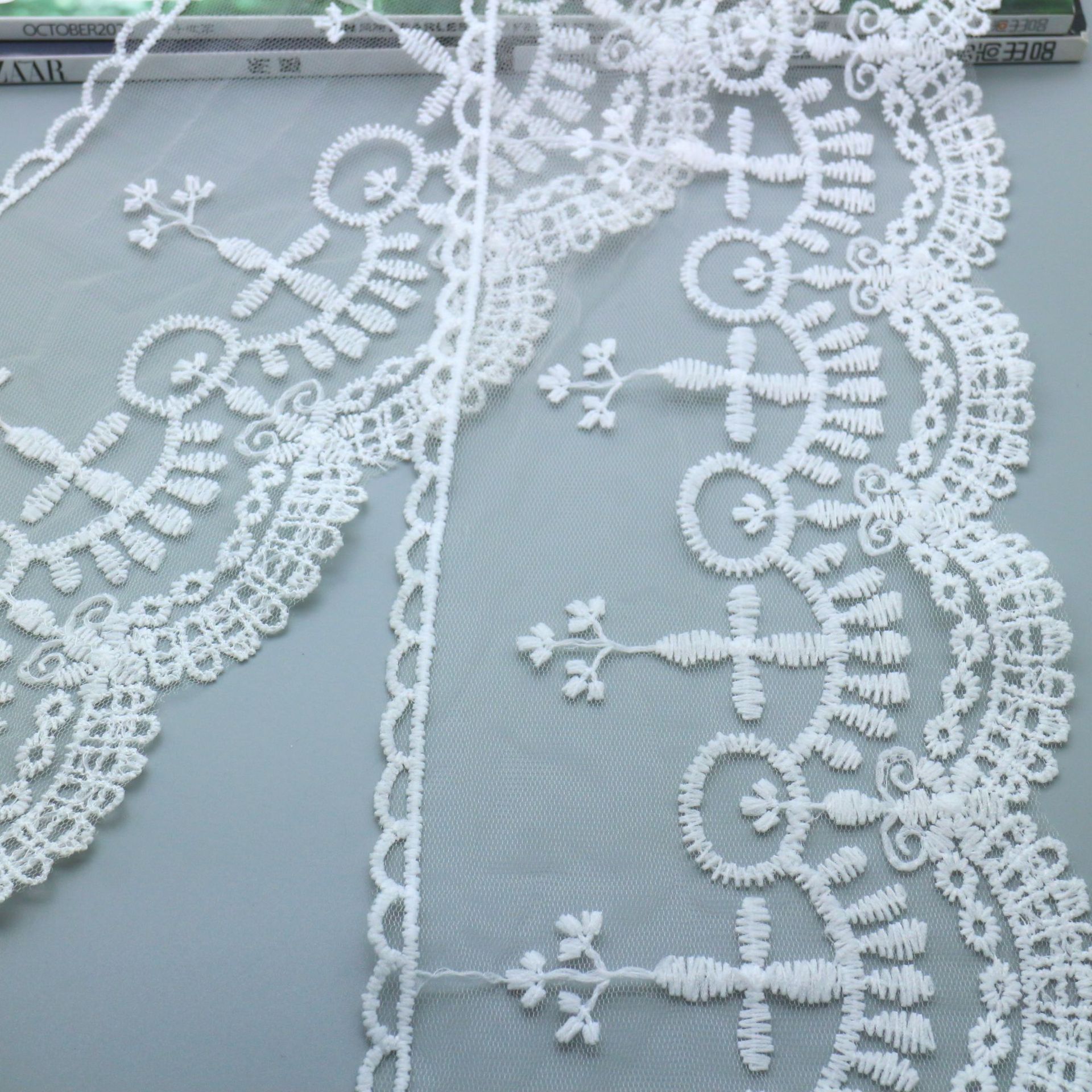 水溶网布花边 透明网刺绣花边饰品 婚纱裙子窗帘花边