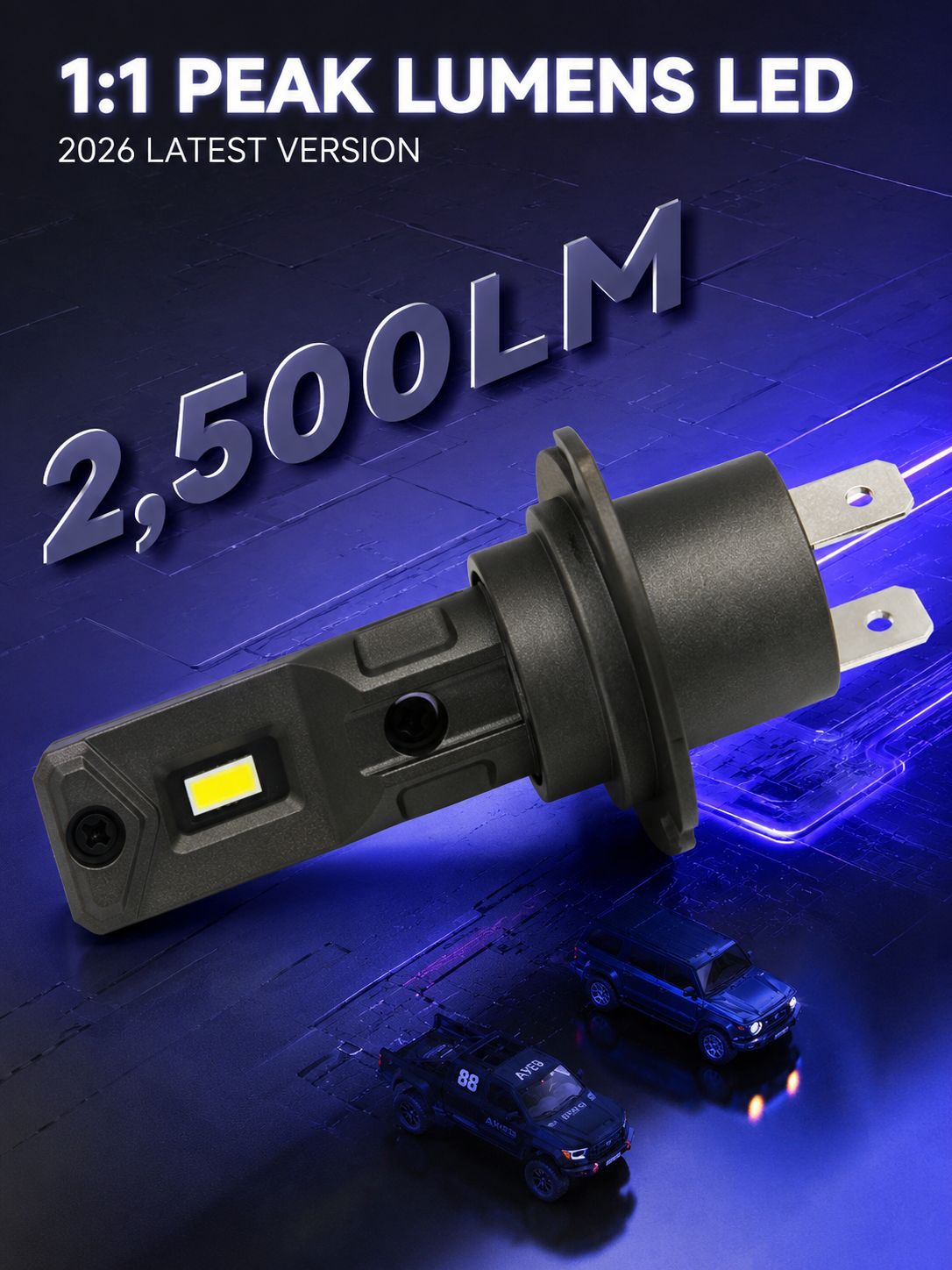 Fanless Direct Plug-in LED Car Headlights High Brightness Front Lights 3800K 4500K Factory Direct Supply