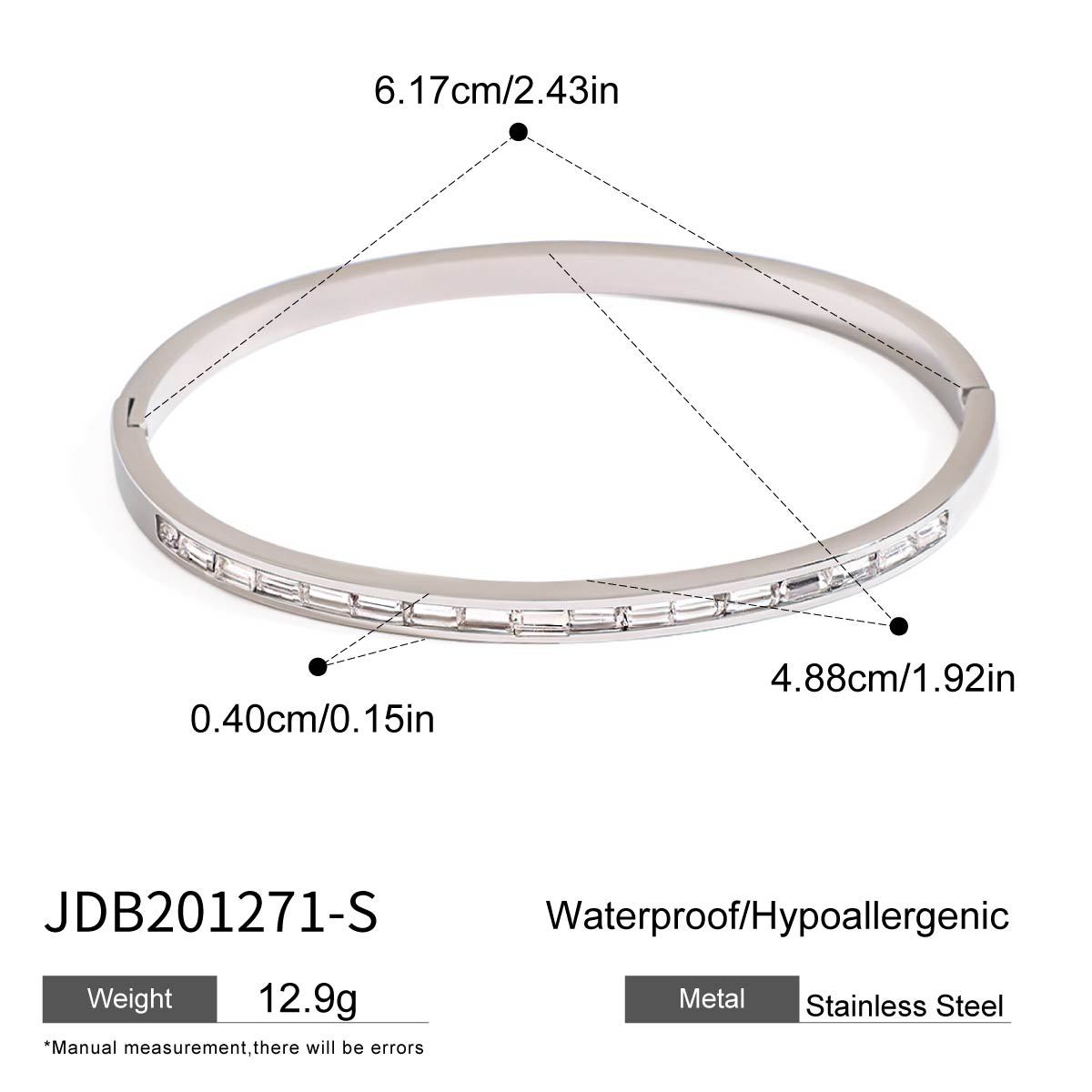 Jeding Pulsera de acero inoxidable europea y americana, joyería que no se desvanece, pulsera de lujo ligero, joyería de acero de titanio de oro de 18k, transfronteriza image 8