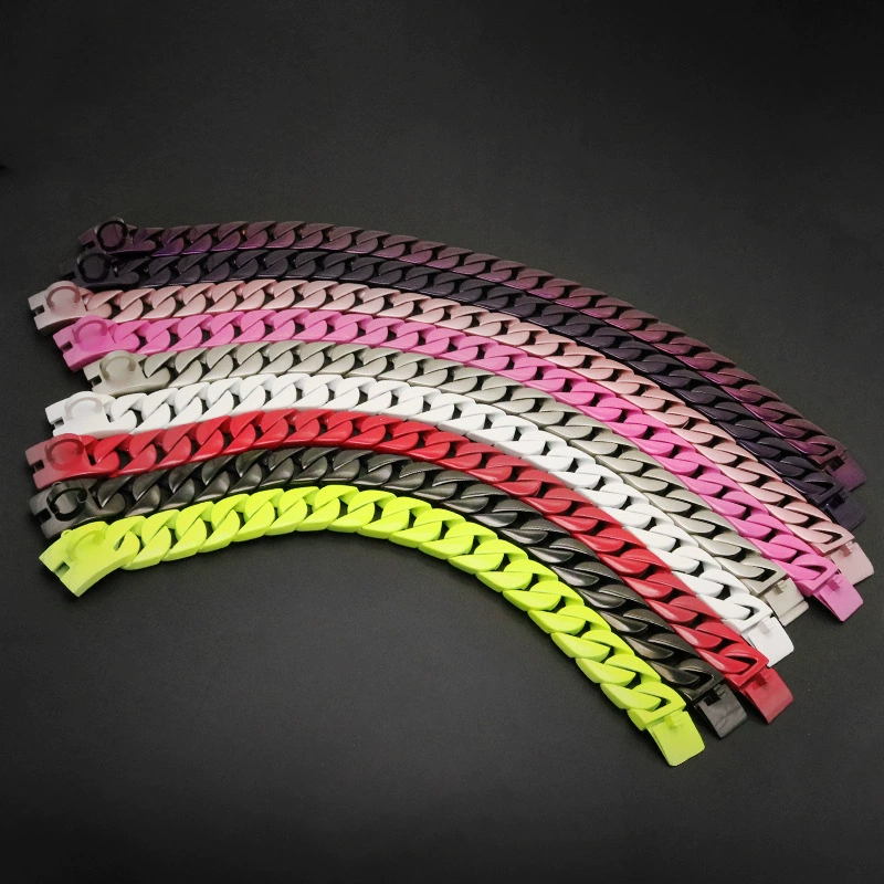 Cross -border fashion new big dog chain wholesale stainless steel 304 anti -rust dog collar large and medium -sized Cuban chain