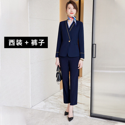 职业西装套装女秋季新款时尚气质通勤西服外套珠宝店售楼处工作服