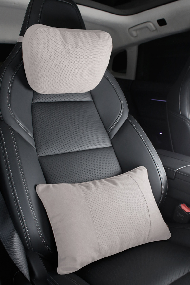 Suitable for extremely krypton integrated double-buckle sports seat car headrest BYD Han double strap neck pillow lumbar support