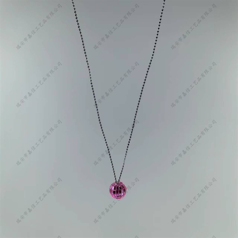 Collar tipo bola de discoteca con efecto láser colorido, decoración colgante para fiestas o Navidad