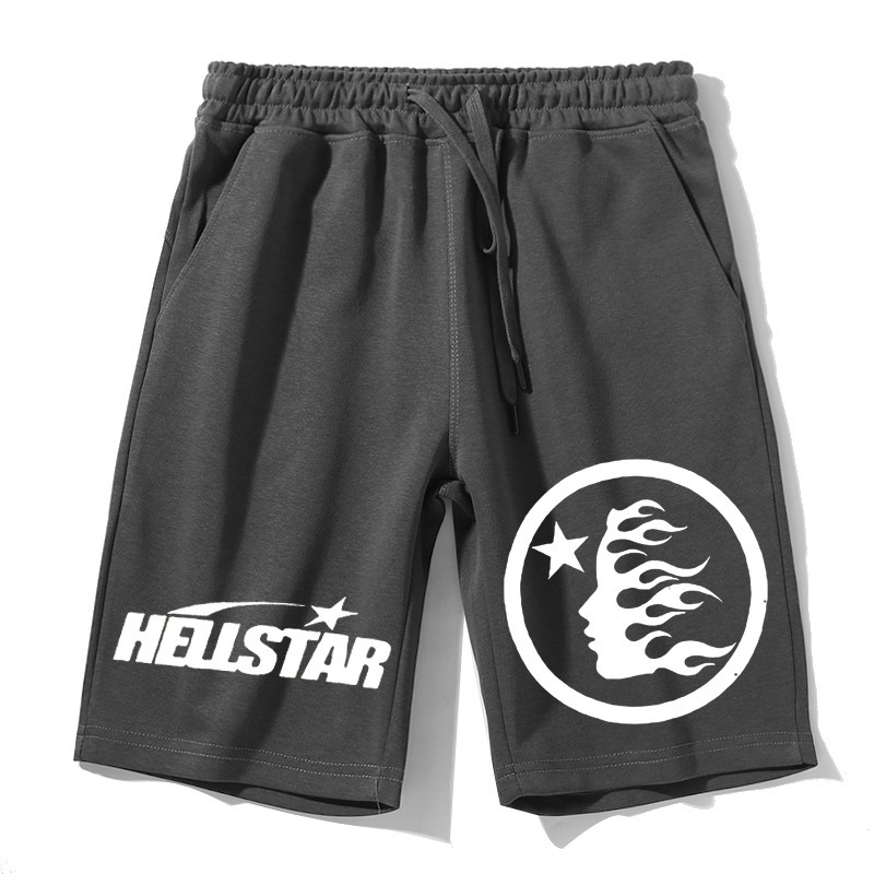 2026 European and American cross-border printed cotton shorts, European and American men's youth five-point pants, beach pants, casual shorts, thin