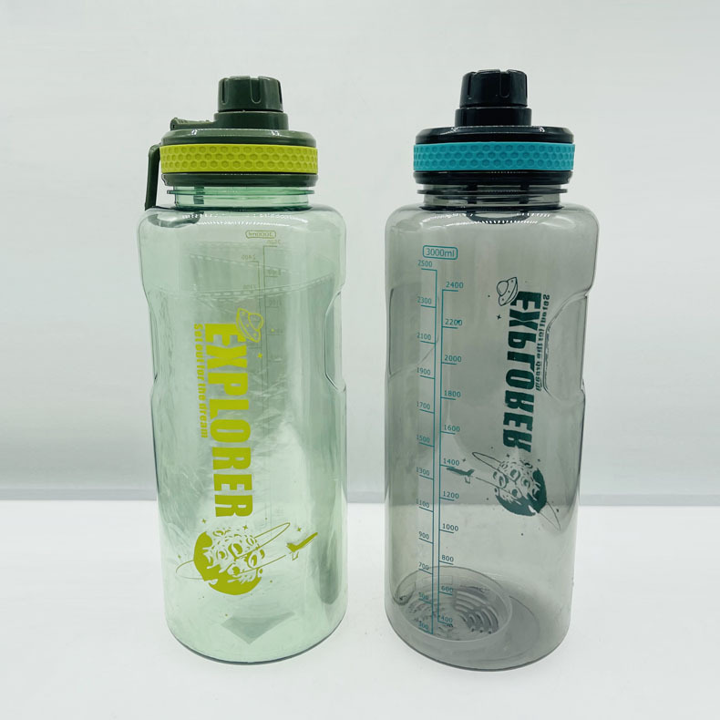 Veyron nuevo Super gran capacidad taza de agua de plástico taza de té masculina 3000 deportes botella 2000ml sitio botella de agua espacio taza