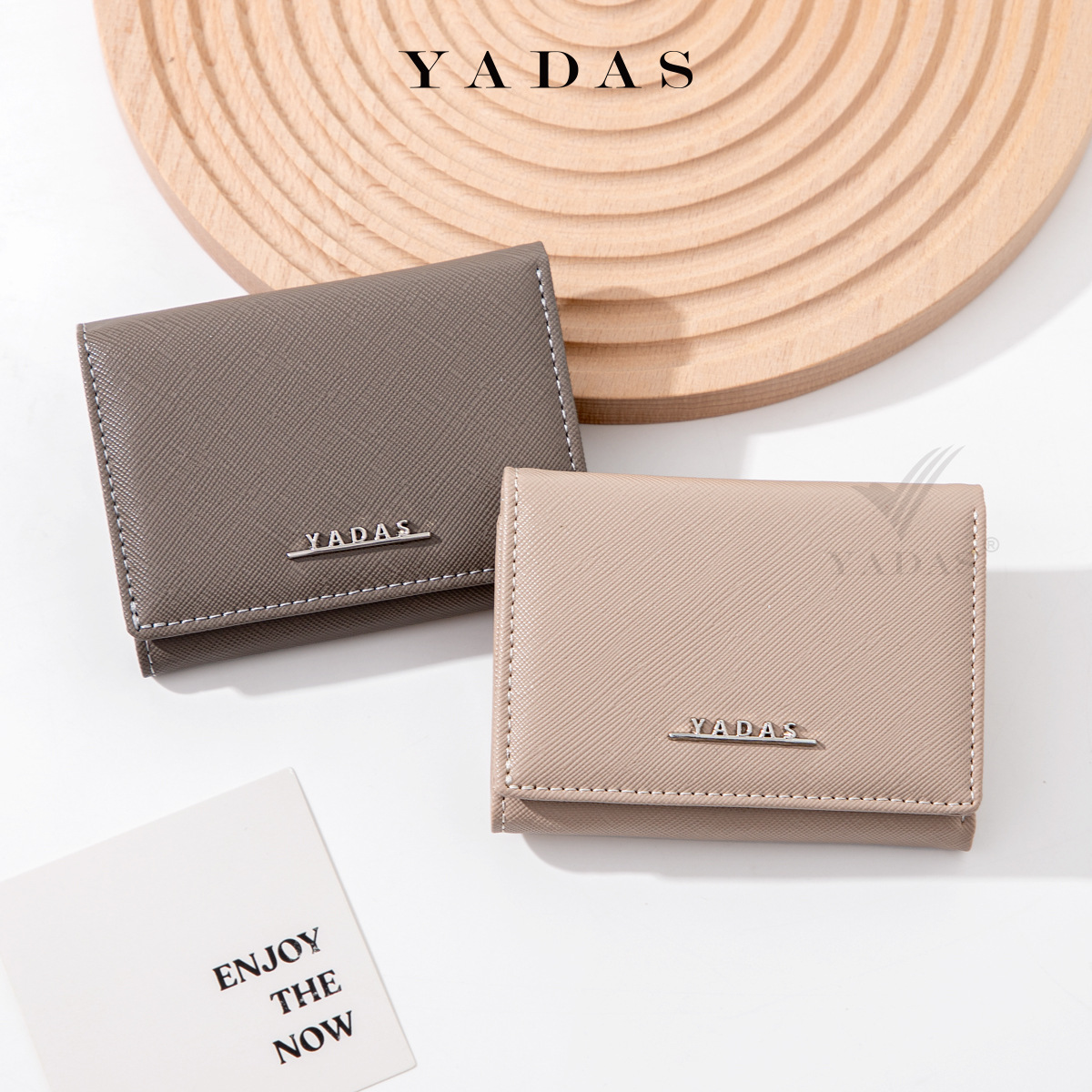 YADAS billetera para mujer 2025 nueva bolsa de almacenamiento de efectivo de cuero suave simple billetera de almacenamiento de billetes largos