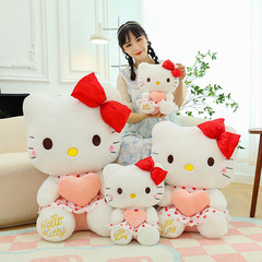 クロスボーダー抱心kt猫公仔Kitty猫ぬいぐるみ猫抱枕女子誕生日プレゼント両替