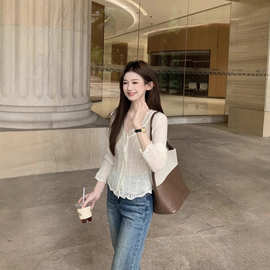 切糕自制小个子早秋秋季上衣好看女新款气质长袖毛针织衫漂亮毛衣