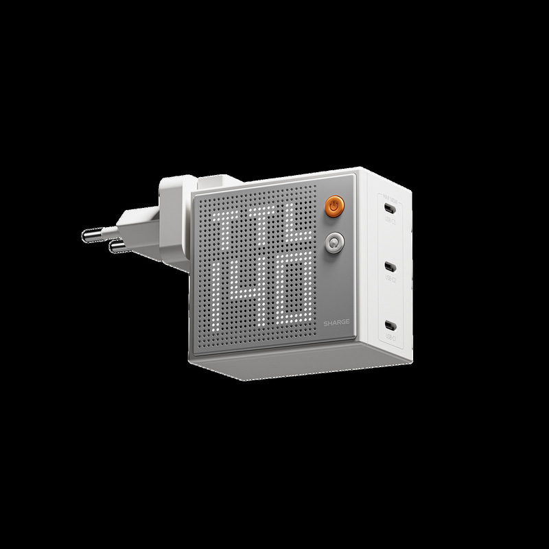 SHARGE フラッシュドットマトリックススクリーン充電器 100W マルチポートノートブックアダプター 3C1A 急速充電 140W スクリーンディスプレイ窒素|undefined