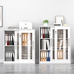 オフィスの鉄製ファイルキャビネット引き戸ローキャビネットロッカーファイリングキャビネットデータキャビネットパーティションサイドキャビネット